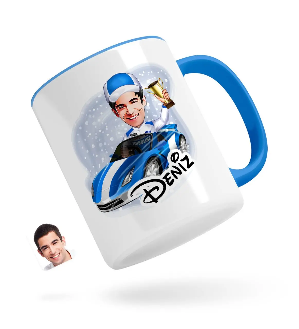 

Персонализированные Для Мужчин 'S Rallici карикатура синего кружка Bardak-1