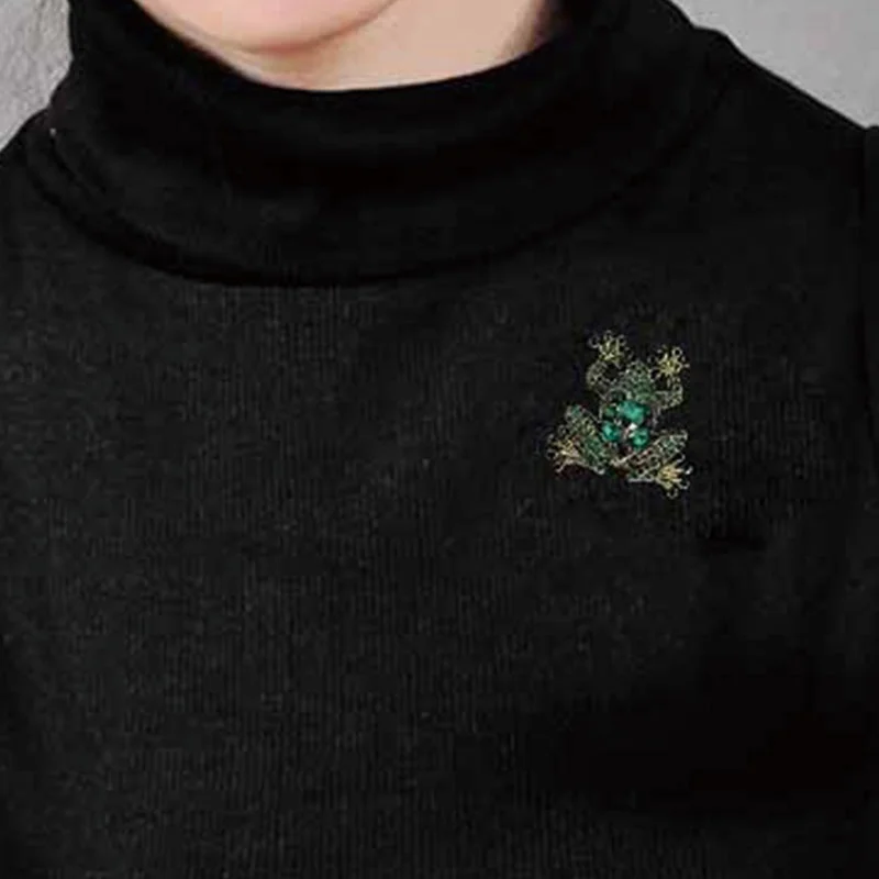 Trendy Female Collar Pin Alloy Boutonniere Mens Wedding Brooches Frog Shape DIY Cloth Decoration | Дом и сад