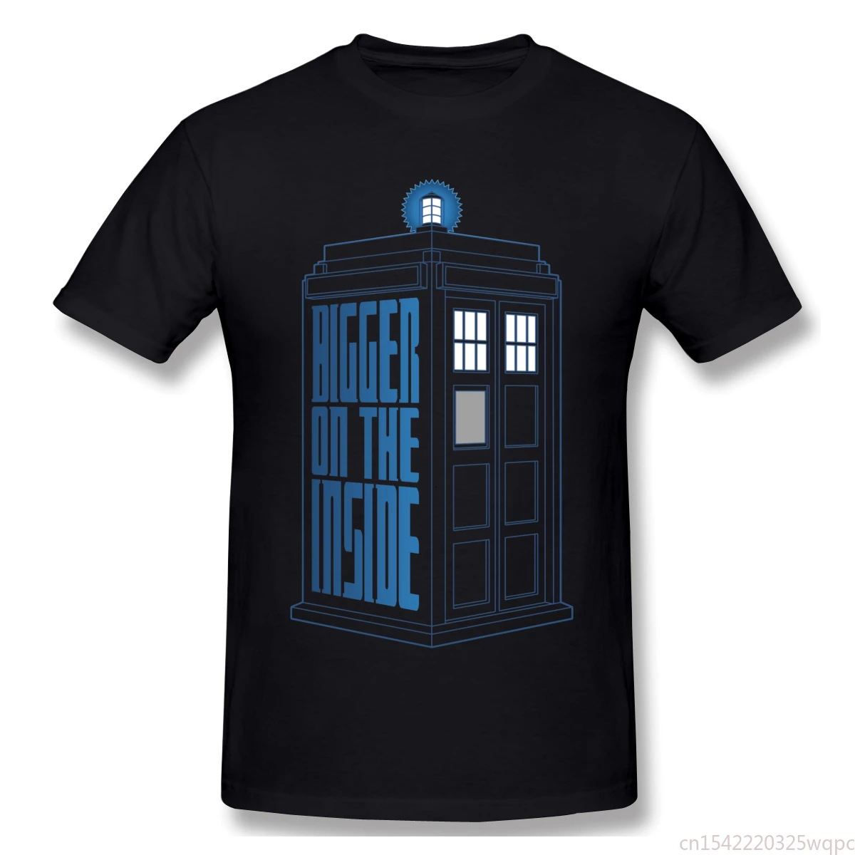

Tshirt Men Bigger Inside Tardis Who T Shirt Oversized O-neck Short Sleeve