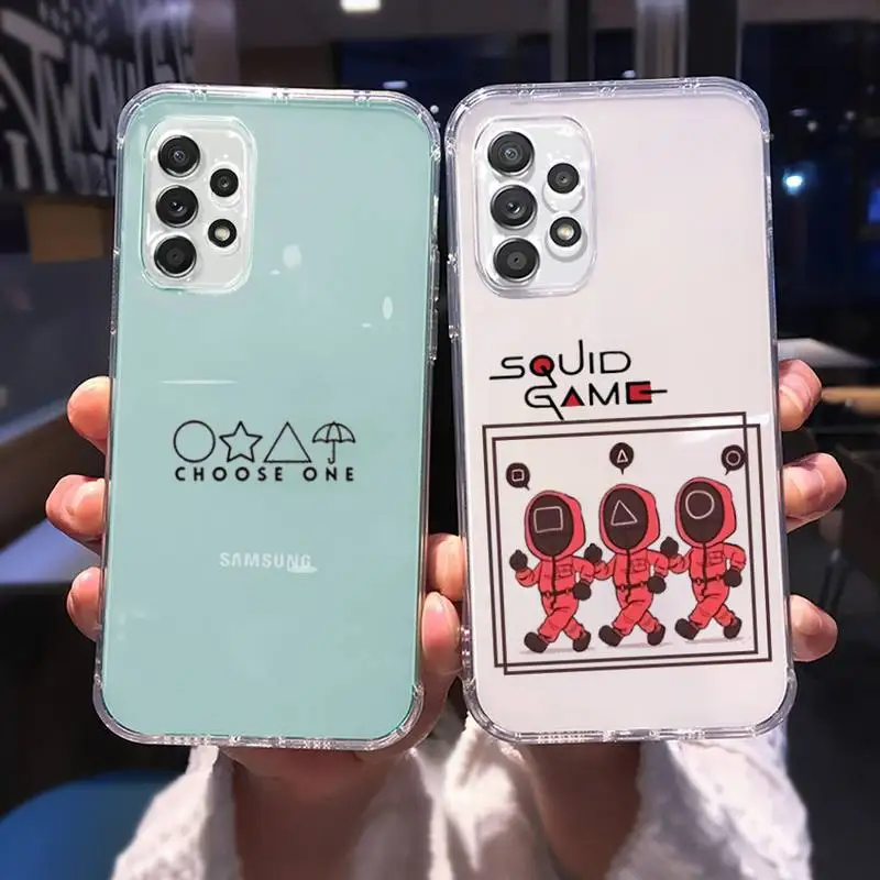 

Squid Game TV 456 Phone Case for Samsung A 51 50 52 12 21s 31 40 70 71 note S 20 10 21 ultra plus fe clear coque shell