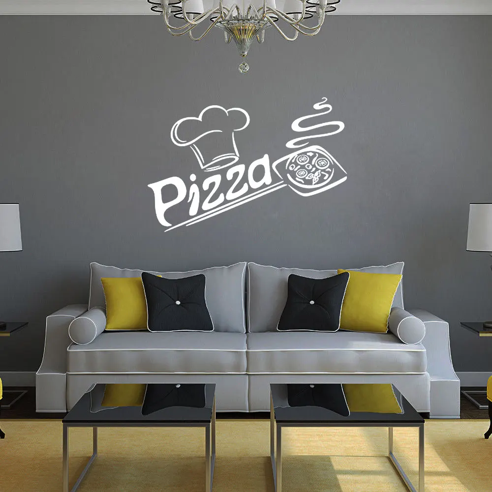 

Pizza Sticker Food Restaurant Decal Poster Vinyl Art Wall Decals Pegatina Quadro Parede Decor Mural Pizza Decal Sticker DW7449