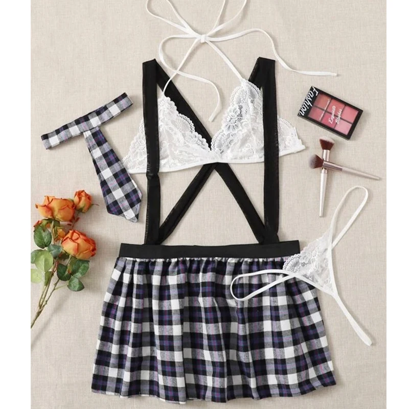 Новое Сексуальное нижнее белье школьная форма женское эротическое костюм