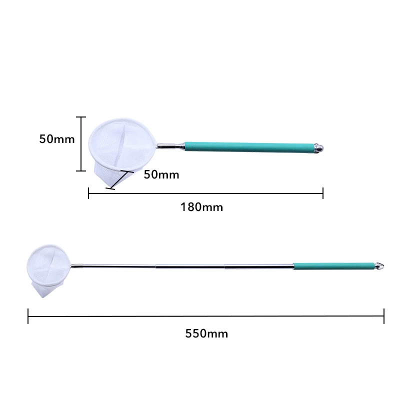 Mini adjustable 3D catch tank fishing net stainless steel Net shrimp dipper fish catcher nets round square pocket | Дом и сад
