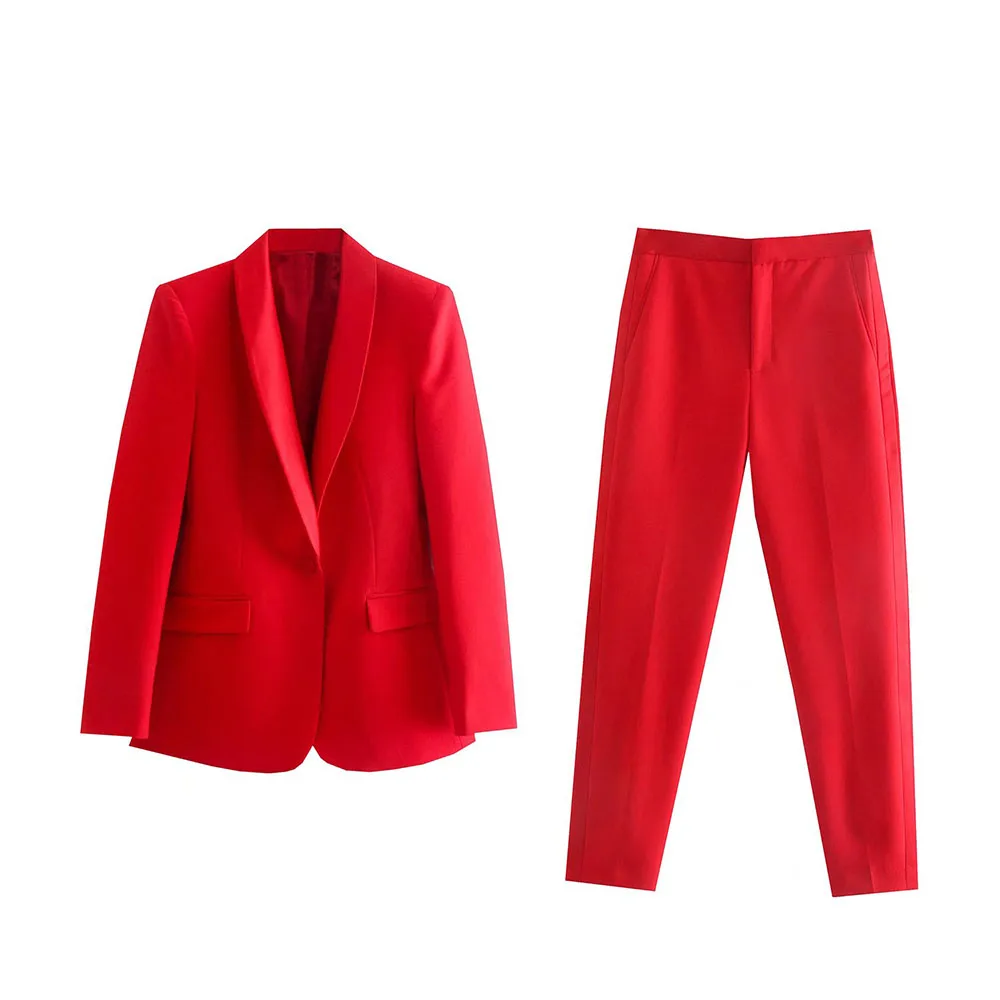 

Women's coat 2021 suit jacket pants solid color button pocket long sleeve female blazer Cardigan for women autumn jacket