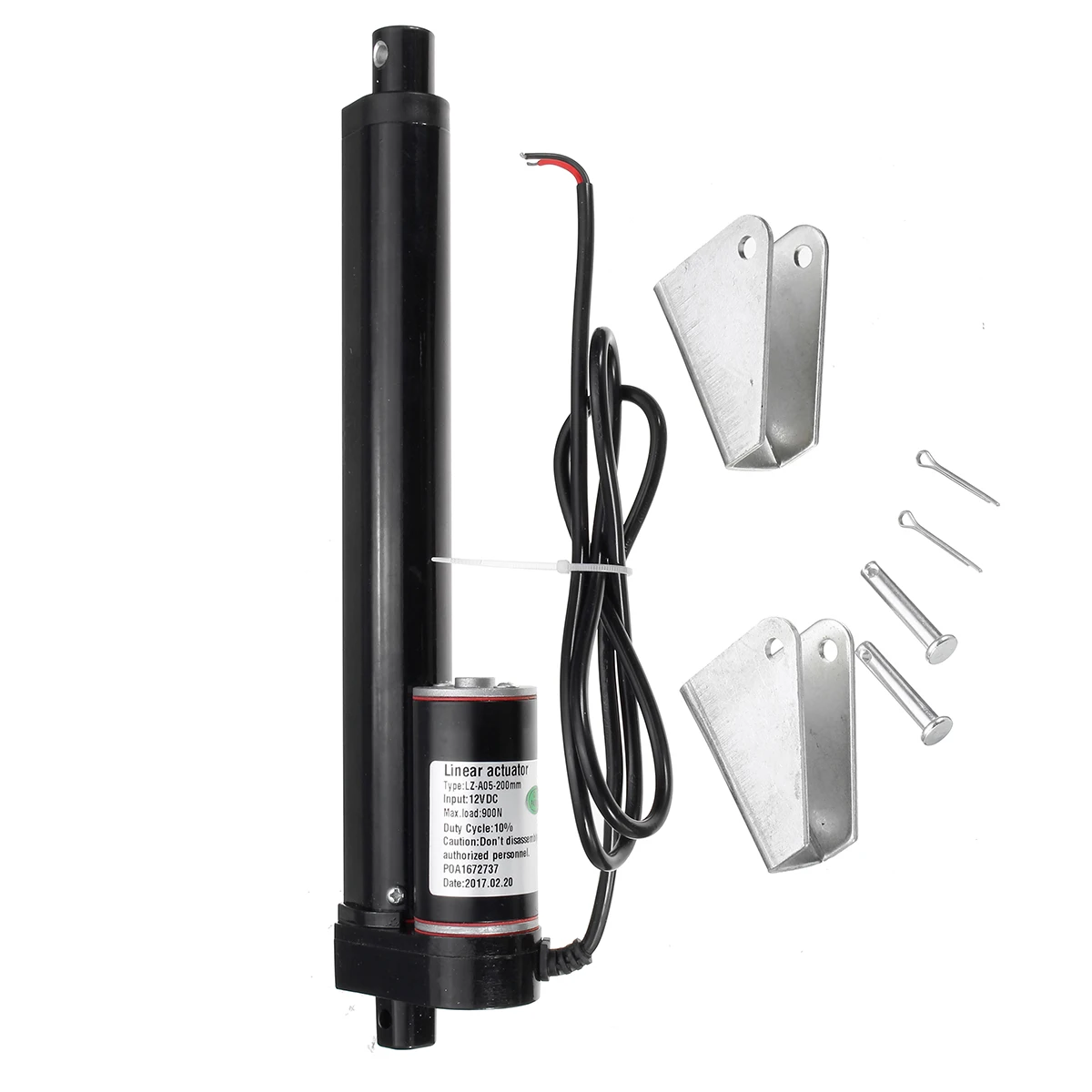 

12V DC 2-16 Inch 900N 225Lbs Black Linear Actuator Stroke Max Lift Output 7-10mm/s Electric Linear Actuator Motion Controller