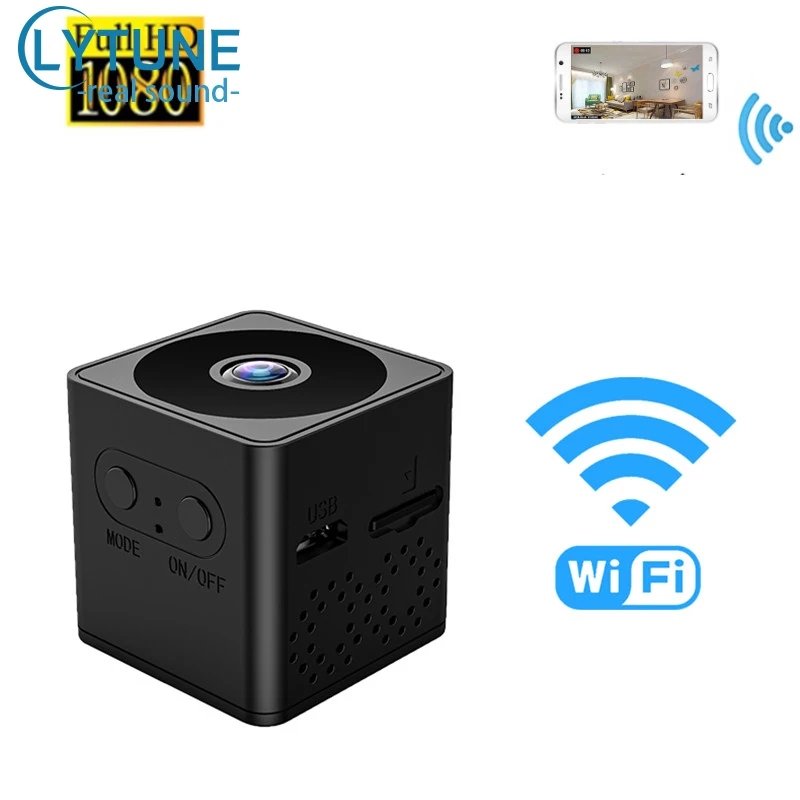 

1080p HD инфракрасная беспроводная камера ночного видения с Wi-Fi широкоугольная воздушная камера Спортивная уличная камера видеорегистратор м...