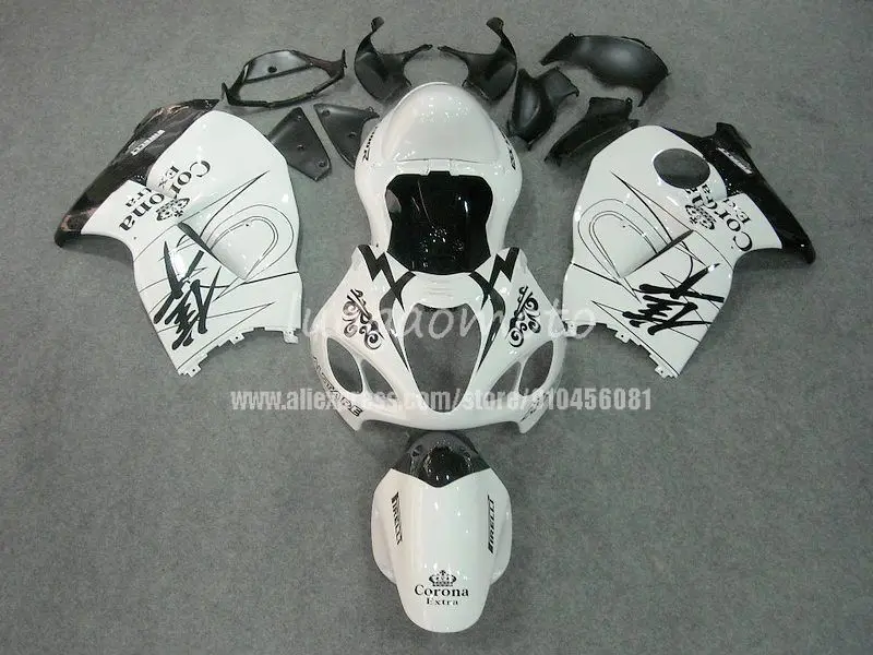 

Bodywork For SUZUKI Hayabusa GSXR1300 96 97 9899 2002 2003 2004 GSXR 1300 white blk GSXR-1300 GSXR 1300 2005 2006 2007 Fairing