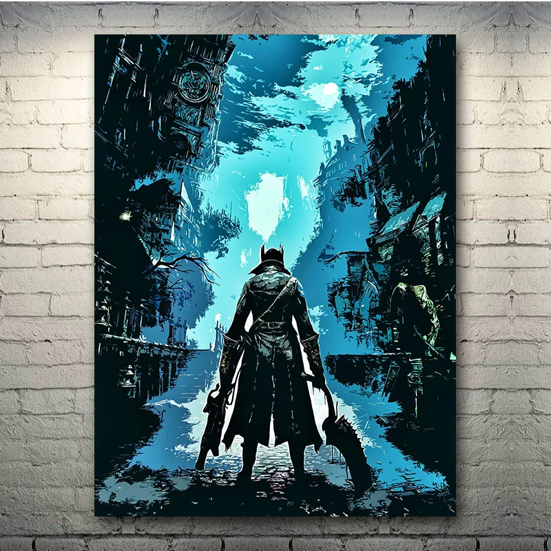

Bloodborne Art Silk Fabric Poster Print 13x18 24x32inch Game Picture For Living Room Decoration 010
