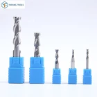 Концевая фреза из карбида вольфрама HRC50 с 2 канавками для станков с ЧПУ, фрезы для гравировки алюминия, фрезы для электроинструмента