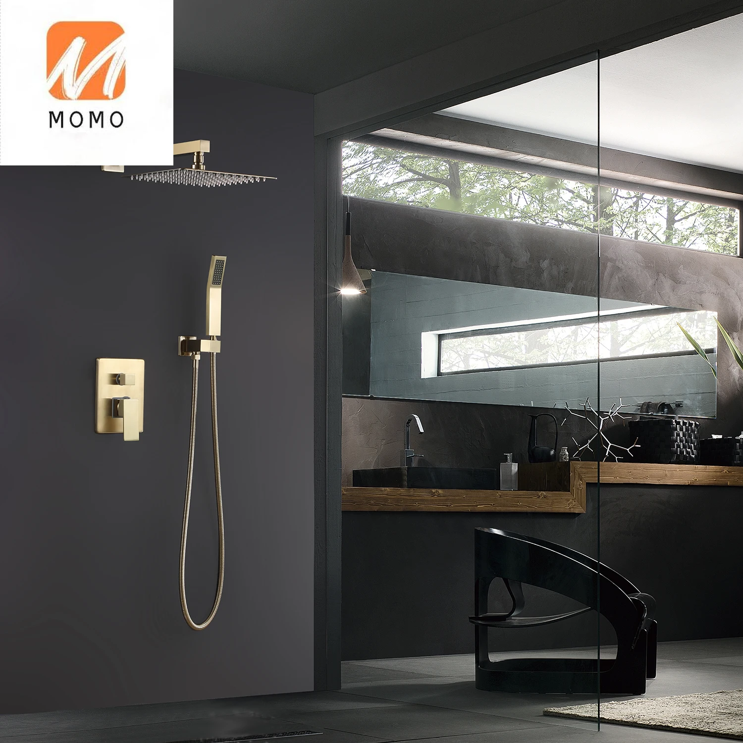 

Скрытая насадка для душа Матовый Золотой смеситель для ванной комнаты