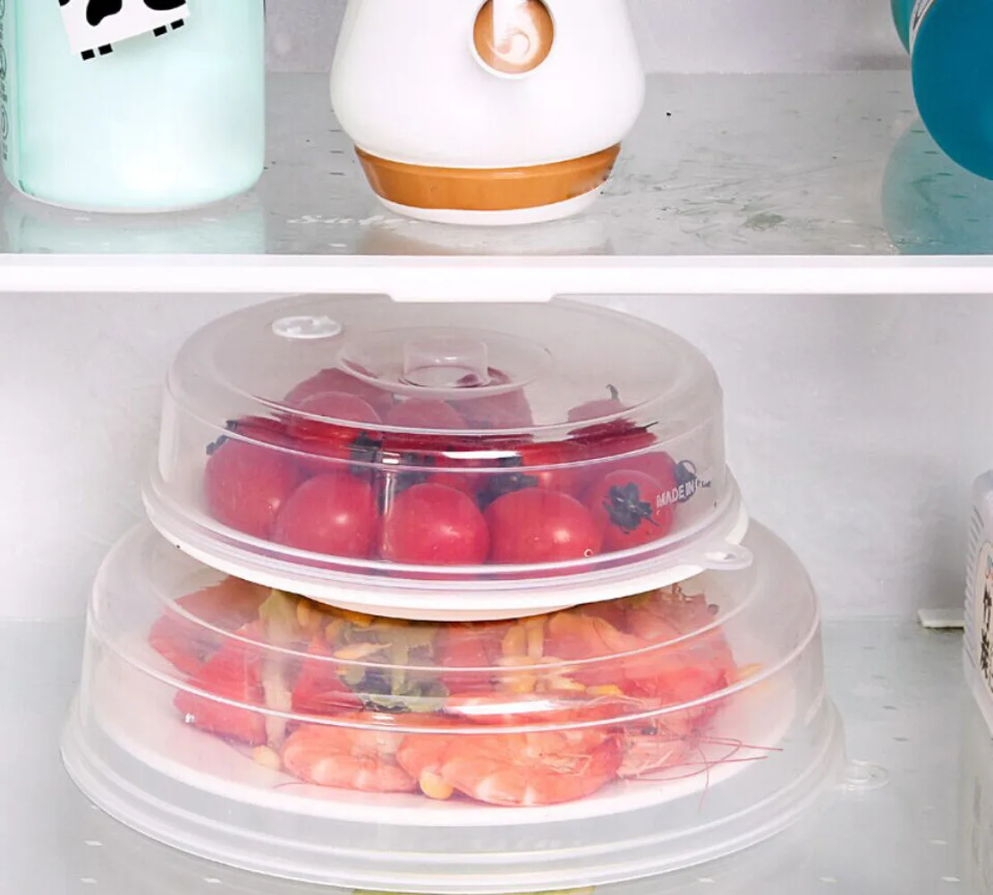 1Pc Food Cover Plastic Microwave Anti-Sputtering Oil Cap Heated Sealed Multifunctional Dust Dish Kitchen Tool | Дом и сад