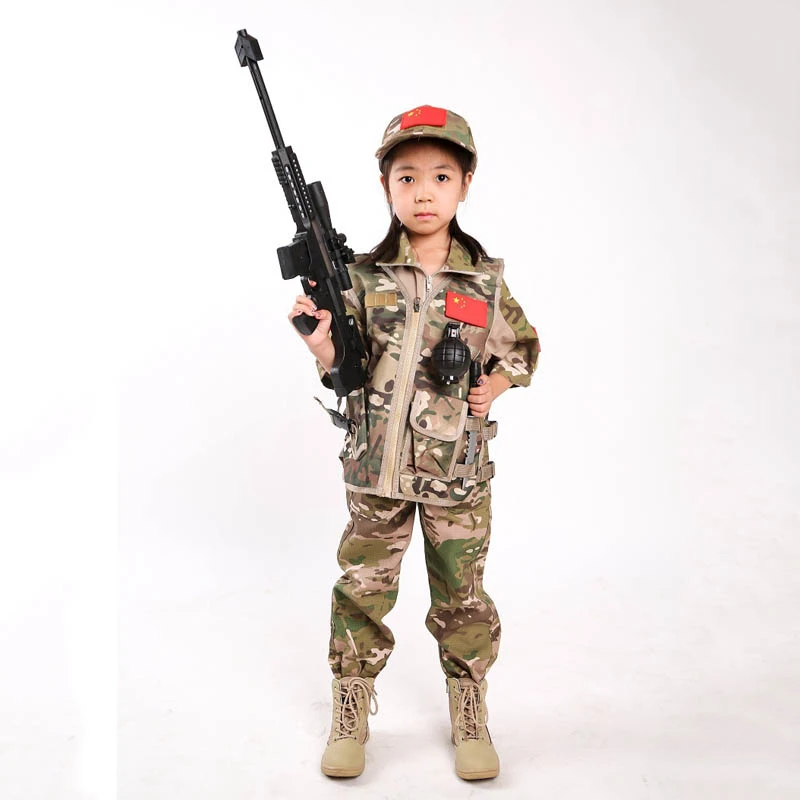 Костюм Камуфляжный детский для мальчиков и девочек тактическая сценическая