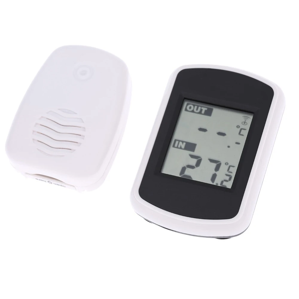 

LCD Wireless Digital Weather Thermometers Indoor & Outdoor Temperature Gauge