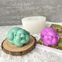 cute pig candle silicone mold diy chocolate mousse cake west point baking epoxy decoration decoration holiday birth party gift