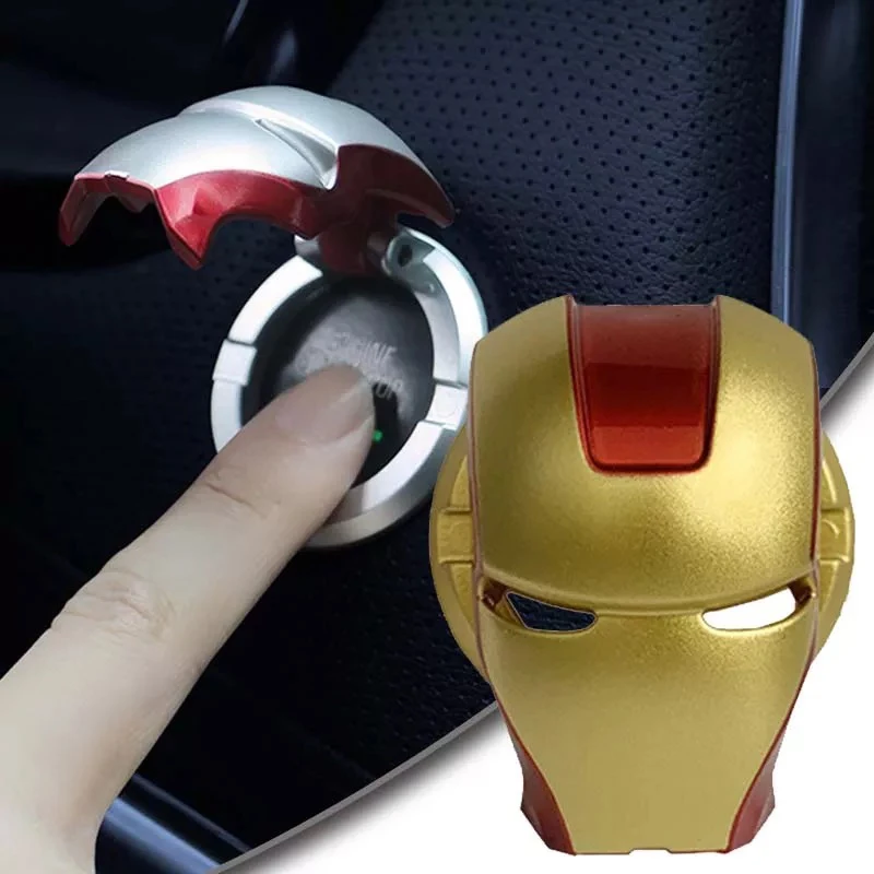 

Auto Car Interior Engine Ignition Start Stop Switch Button Ring Cover Interior Accessories Iron Man Trim Sticker For Toyota