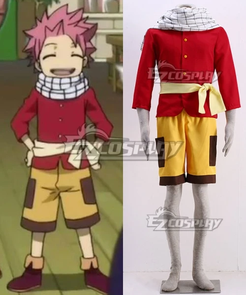 

Fairy Tail Natsu Dragneel Childhood Adult Outfit Halloween Christmas Party Suit Carnival Set Cosplay Costume E001