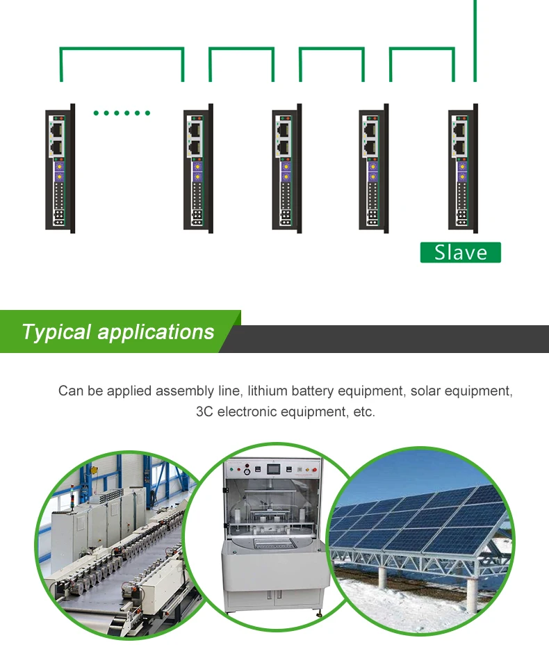 Rtelligent Nema 23 24-80 В постоянного тока EtherCAT Fieldbus Тип замкнутый контур Драйвер шагового двигателя CiA402 стандарт