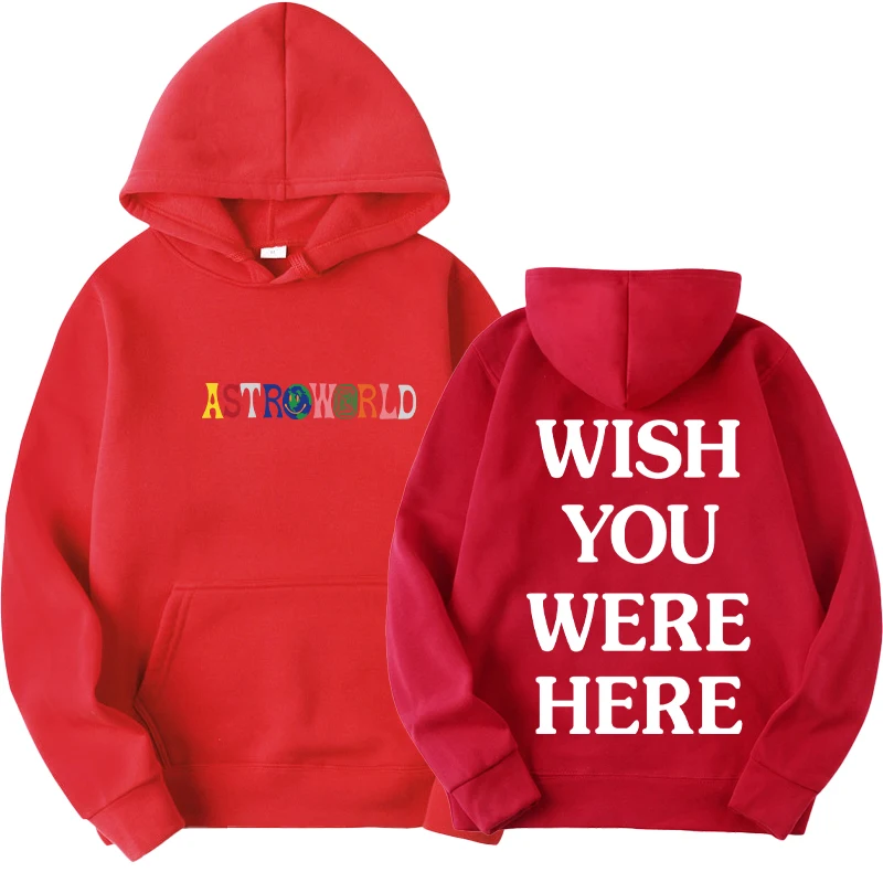 

TRAVIS SCOTT ASTROWORLD WISH YOU WERE HERE HOODIES Fashion Letter ASTROWORLD HOODIE Streetwear Man Woman Pullover Sweatshirt