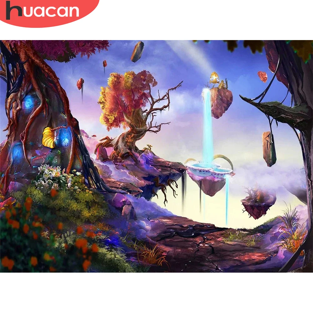 

HUACAN картина по номеру дерево Декорации DIY рамка окраска по номеру Краска на холсте для взрослых украшение дома 60х75см