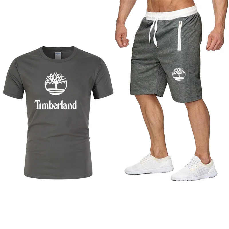 

New two-piece men's sportswear summer sports suit T-shirt brand shorts track suit men's jogging pants