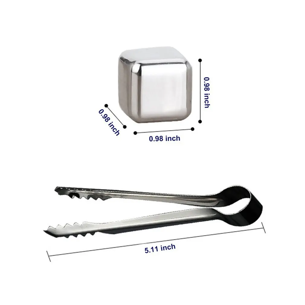 Виски кубики льда из камня набор многоразовые пищевой нержавеющей стали вина