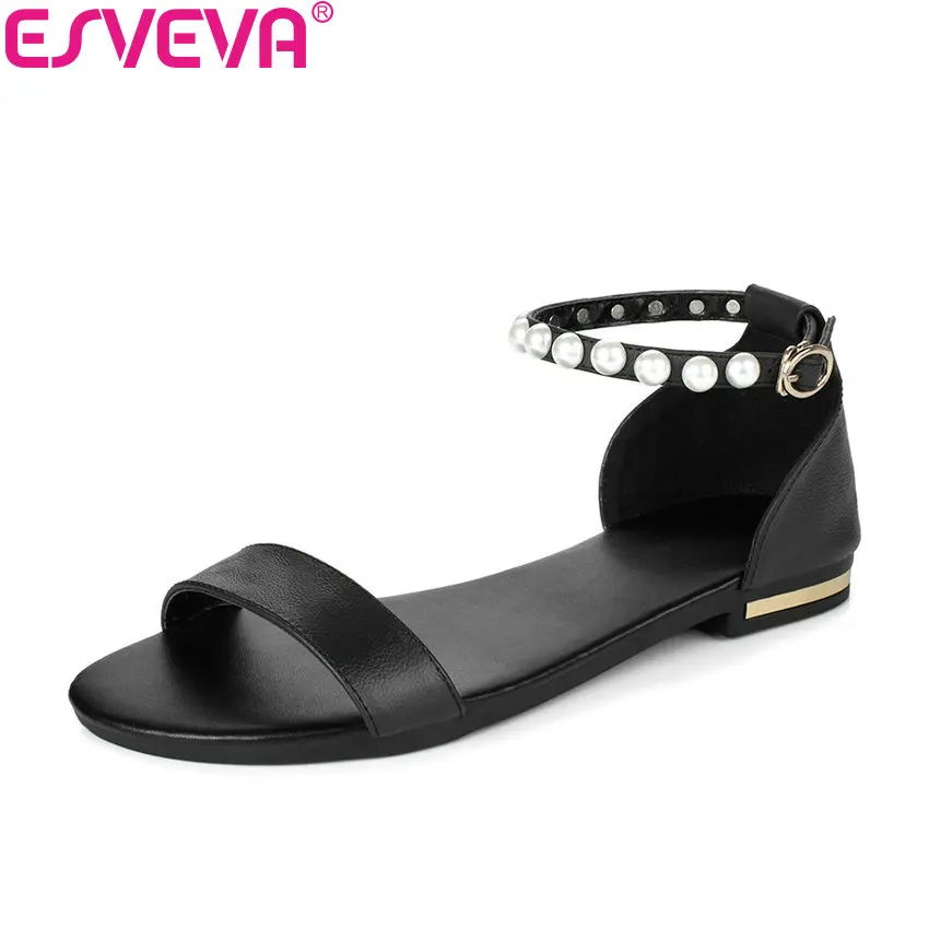 Женские босоножки из коровьей кожи ESVEVA золотистые искусственной на низком