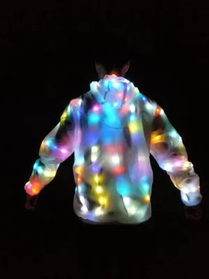 Colorful Led Luminous Costume Clothes Clothing Men Event Party Supplies Stage Props
