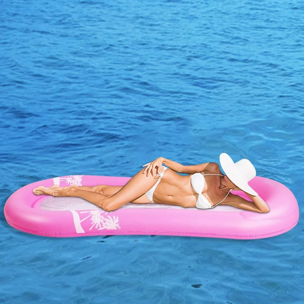 

PVC Inflatable Floating Row Foldable Swimming Pool Summer Party Beach Water Float Bed Lounger Chair Summer Pool Air Mattresses