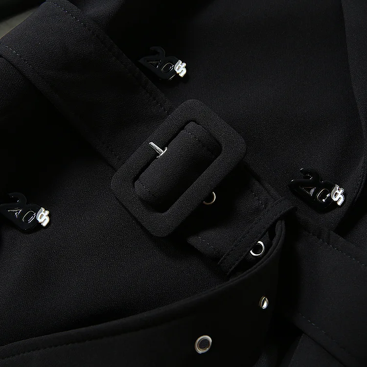 2019 осень и зима Новый Модный женский костюм воротник двубортный тонкий для