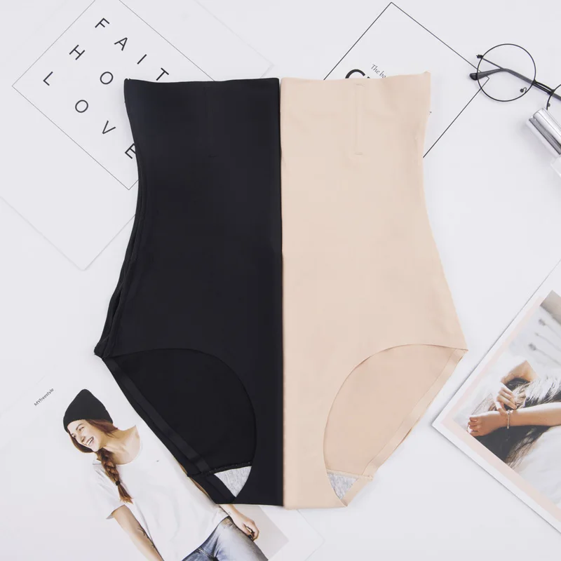 

утягивающие Женское нижнее белье с высокой талией, бесшовное нижнее белье с эффектом подтяжки, с высокой талией