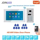 Видеодомофон с сенсорным экраном 10 дюймов, 960P, Wi-Fi, дверной звонок, домофон для дома, радиочастотный код, камера с дистанционной разблокировкой