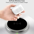 Чехол-накладка для беспроводного зарядного устройства Qi для Apple AirPods, совместим с Bluetooth