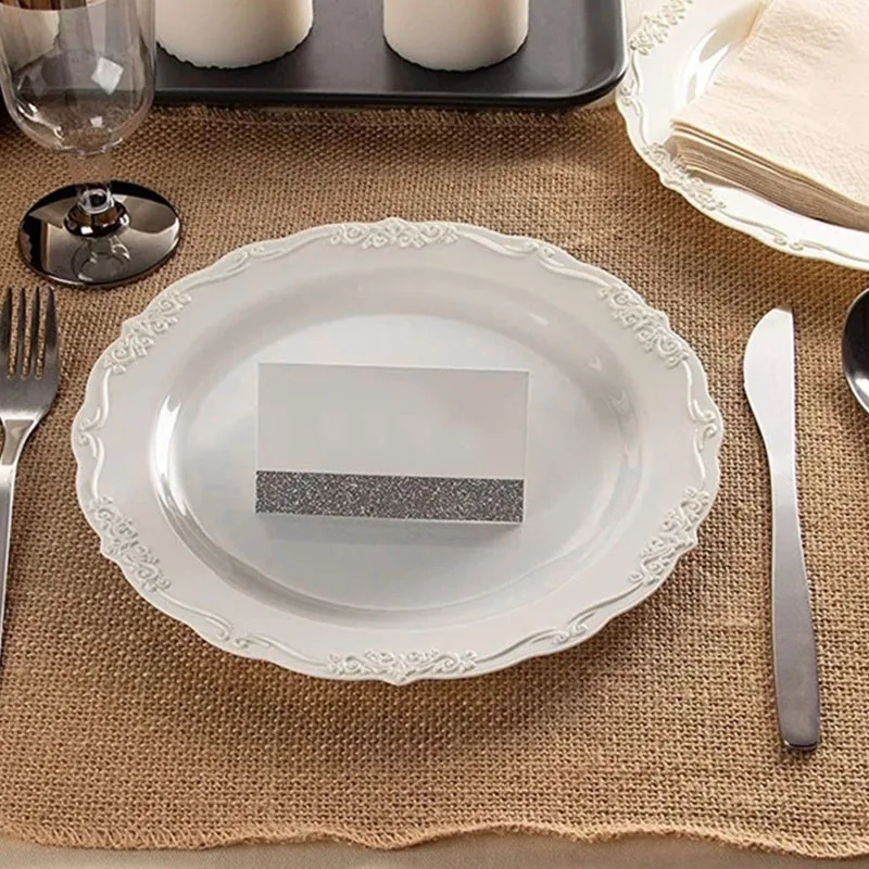 Однотонные одноразовые тарелки пластиковая тарелка рельефная для свадебного