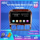 Автомобильный мультимедийный плеер, 9 дюймов, GPS, 2Din, Android, для 1998-2005 Mercedes Benz S Class W220, S280, S320, S350, S400, S430, S500, S600, S55 AMG