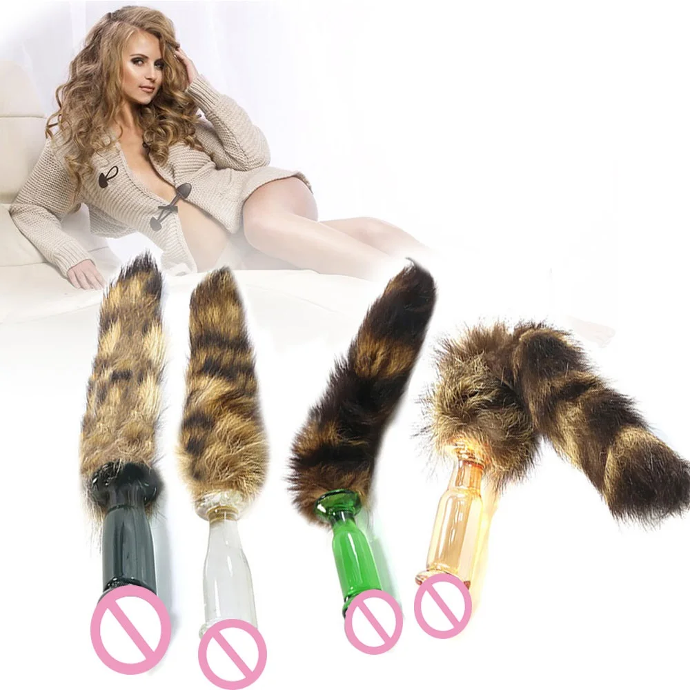 Стеклянный хвост Анальная пробка для взрослых секс-игрушки женщин анальный