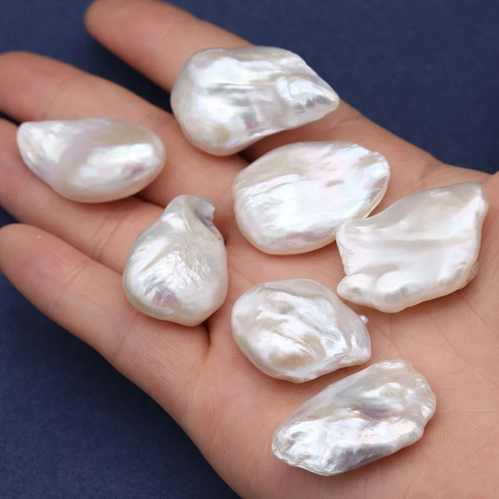 

New 1PC Natural Freshwater Tail Pearl Beads 25-30mm No Hole Irregular Pearl Loose Beads for DIY Necklace Jewelry Accessories