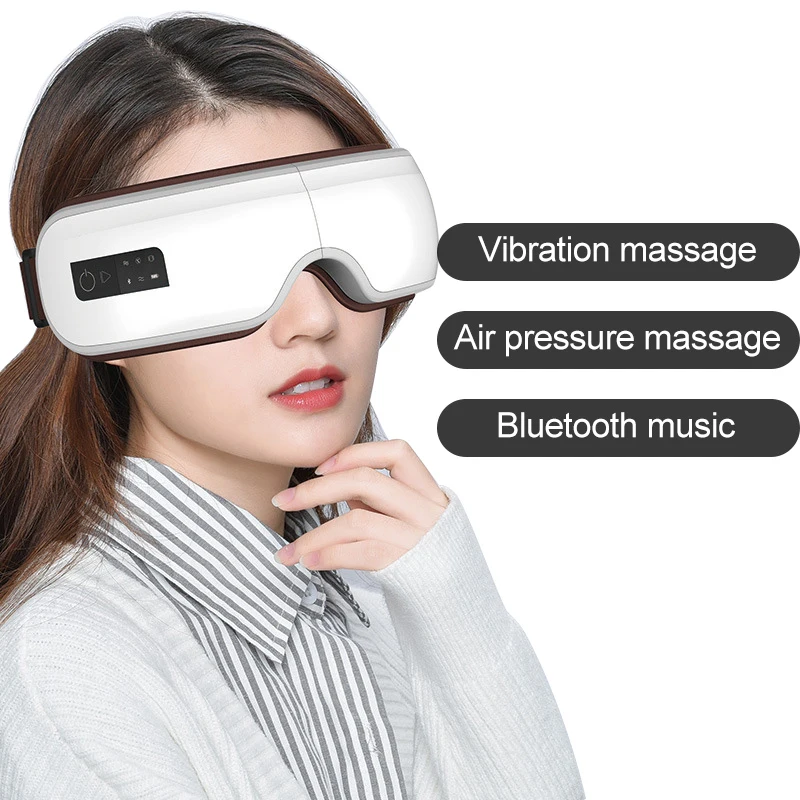

Eye Tremors Eye Massage Dizziness Lighting Hot Compressions Therapy Massage Eye Care Bluetooth Device Music Eye Massager