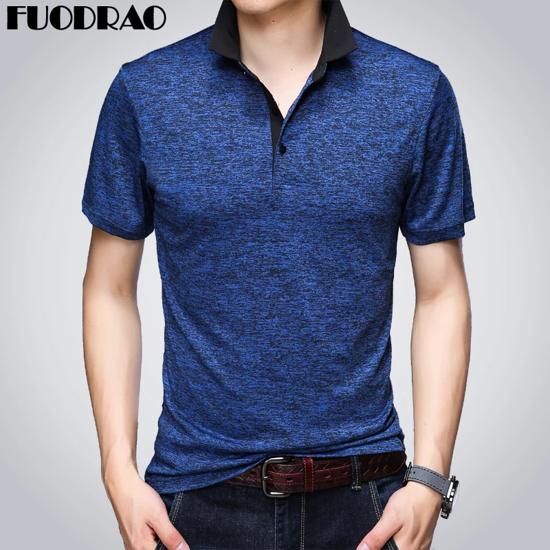 MIACAWOR оригинальные мужские рубашки поло модные однотонные футболки Homme Slim Fit Camisa с