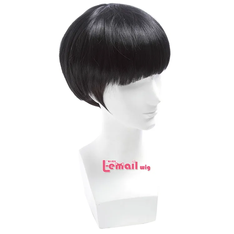 L-email парик, бренд, Mob Psycho 100, Shigeo Kageyama, парики для косплея, короткие черные термостойкие синтетические волосы, парик для косплея