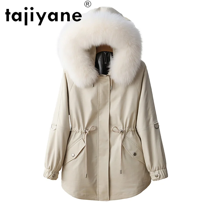 

Winter Women Clothes Real Fur Coat Woman Rex Rabbit Fur Lining Jacket Female Fox Fur Collar Hooded Parkas Abrigos TN687