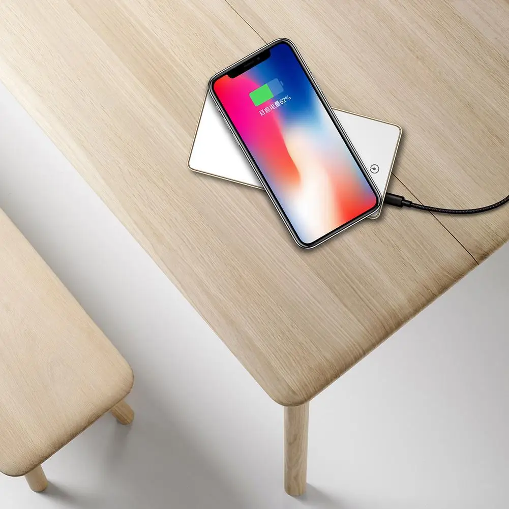 Wireless Portable Charger 6000mAh 10W 7.5W 5W Fast Qi Power Bank Pad Charging | Электроника