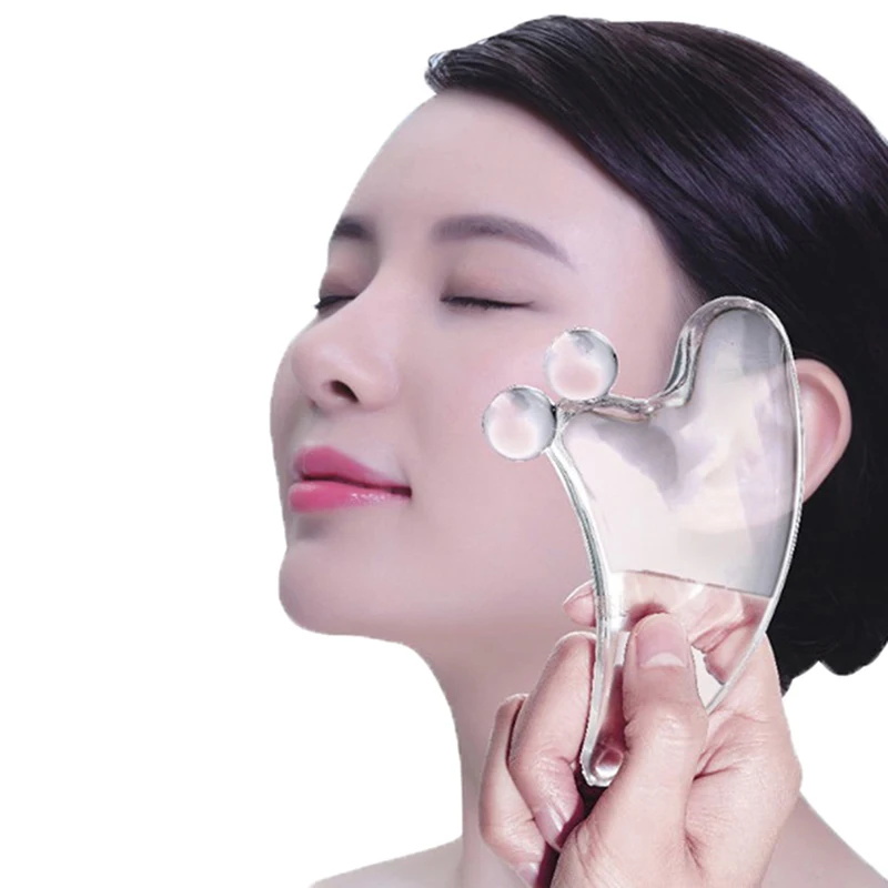 

2 Styles SPA Therapy GuaSha Massager Scraping Board 3D Natural Crystal Guasha Scraper Massage Tool Antistress Body
