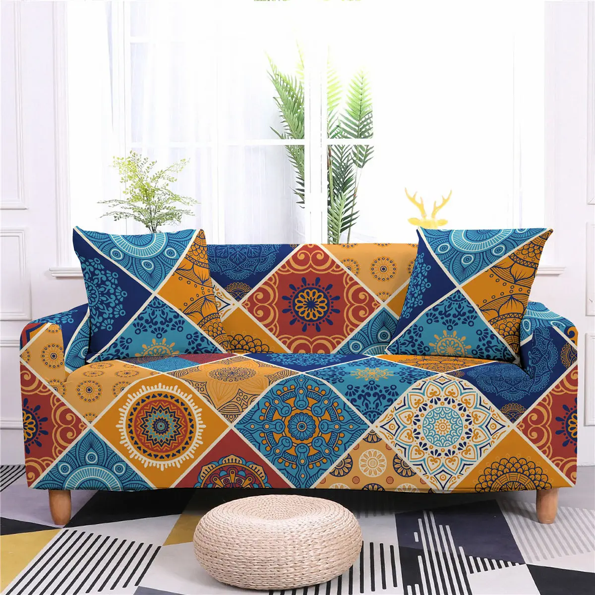 Чехлы для диванов с узором мандалы богемные чехлы мебель гостиной защитное