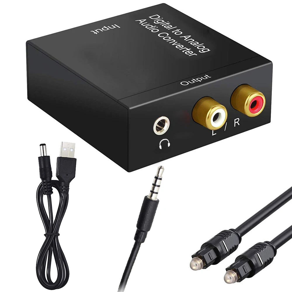 SPDIF Toslink оптический цифровой стерео аудио коаксиальный сигнал в аналоговый