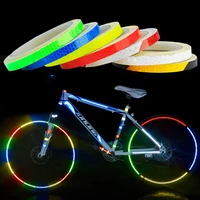 1cmx8m bike bicycle cycling wheel rim light reflective stickers security wheel decal stripe tape for car motorcycle cycling bike
