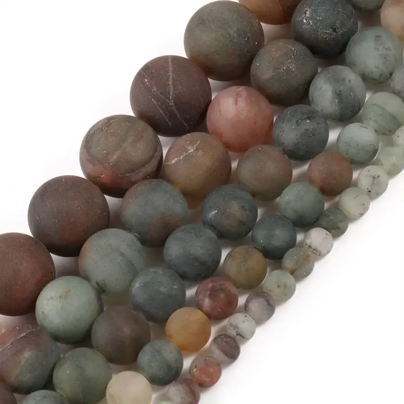 

Круглые Бусины Из Натурального матового зеленого кварца рутилированные для изготовления ювелирных изделий ручной работы «сделай сам», для...