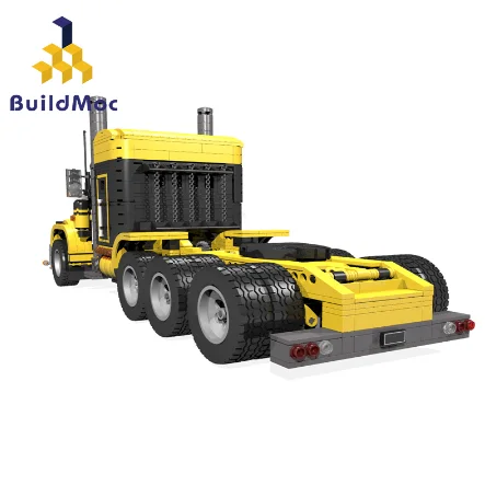 BuildMoc Peterbilt 379 Heavy Container Truck Technic Model Building Blocks Set Car Bricks Children Construction Toys Gifts | Игрушки и