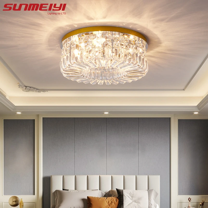 $120.02 Nordic Led Ceiling Lights Black Gold Room Lamp For Bedroom Living Room Dining Room Kitchen Crystal Ceiling Lamp Hallway Decor