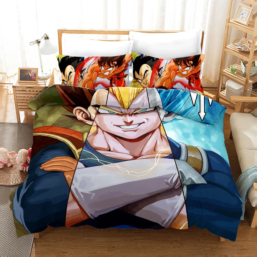 04 Комплект постельного белья с 3D рисунком, с принтом Dragon Ball, детская кровать для взрослых, набор пододеяльников, набор пододеяльников, двуспальный размер, наволочки, одеяло, постельное белье - Цвет: 04