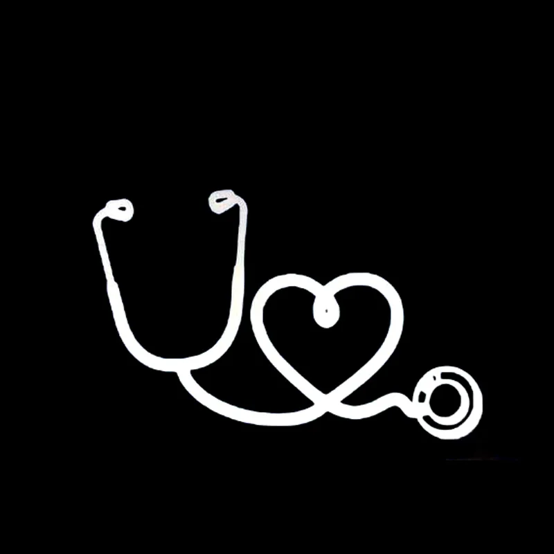 

Personality Nurse Stethoscope Love Car Sticker Cartoon Motorcycle Vinyl Decals Decoration Accessories,12cm*8cm
